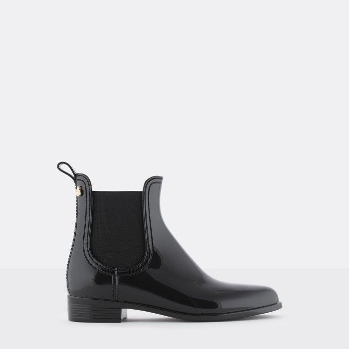 Lemon Jelly | Black Rain Boots with Fur Interior WARM COMFY 01 - 10015738