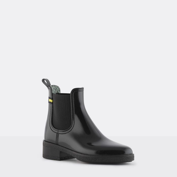 Lemon Jelly | Black Recycled Ankle Boots with Heel LINDSEY 01 - 10015659