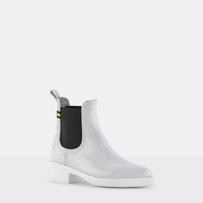 Lemon Jelly | White Recycled Ankle Boots with Heel LINDSEY 03 - 10015733
