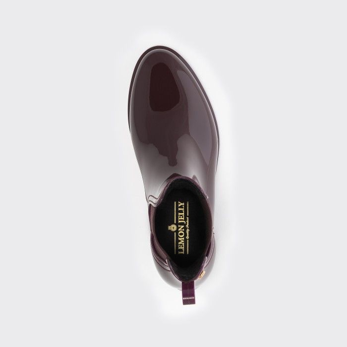 Lemon Jelly | Wine Rain Boots with Fur Interior WARM COMFY 02 - 10015739