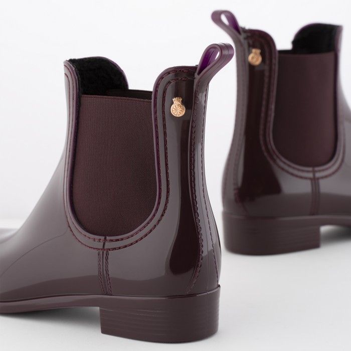 Lemon Jelly | Wine Rain Boots with Fur Interior WARM COMFY 02 - 10015739