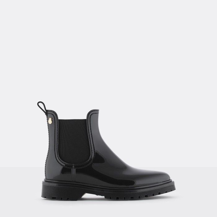 Lemon Jelly |  Black Platform Boots Fur Interior WARM BLOCK 01 - 10015808