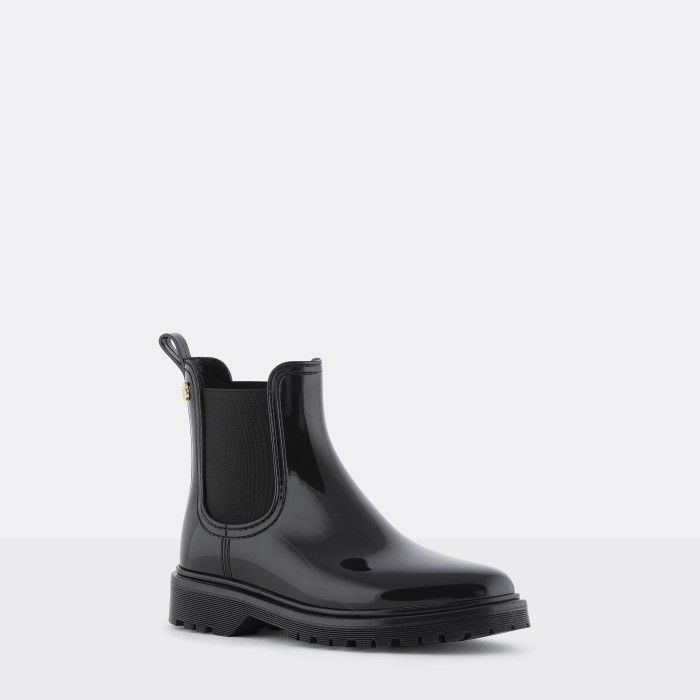 Lemon Jelly |  Black Platform Boots Fur Interior WARM BLOCK 01 - 10015808