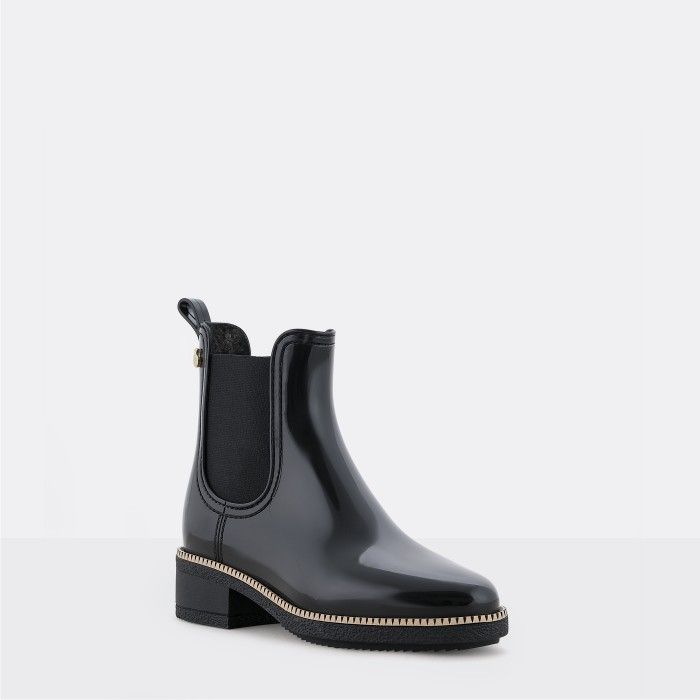 Lemon Jelly | Black Heel Ankle Boots Fur Interior WARM AVA 01 - 10015784