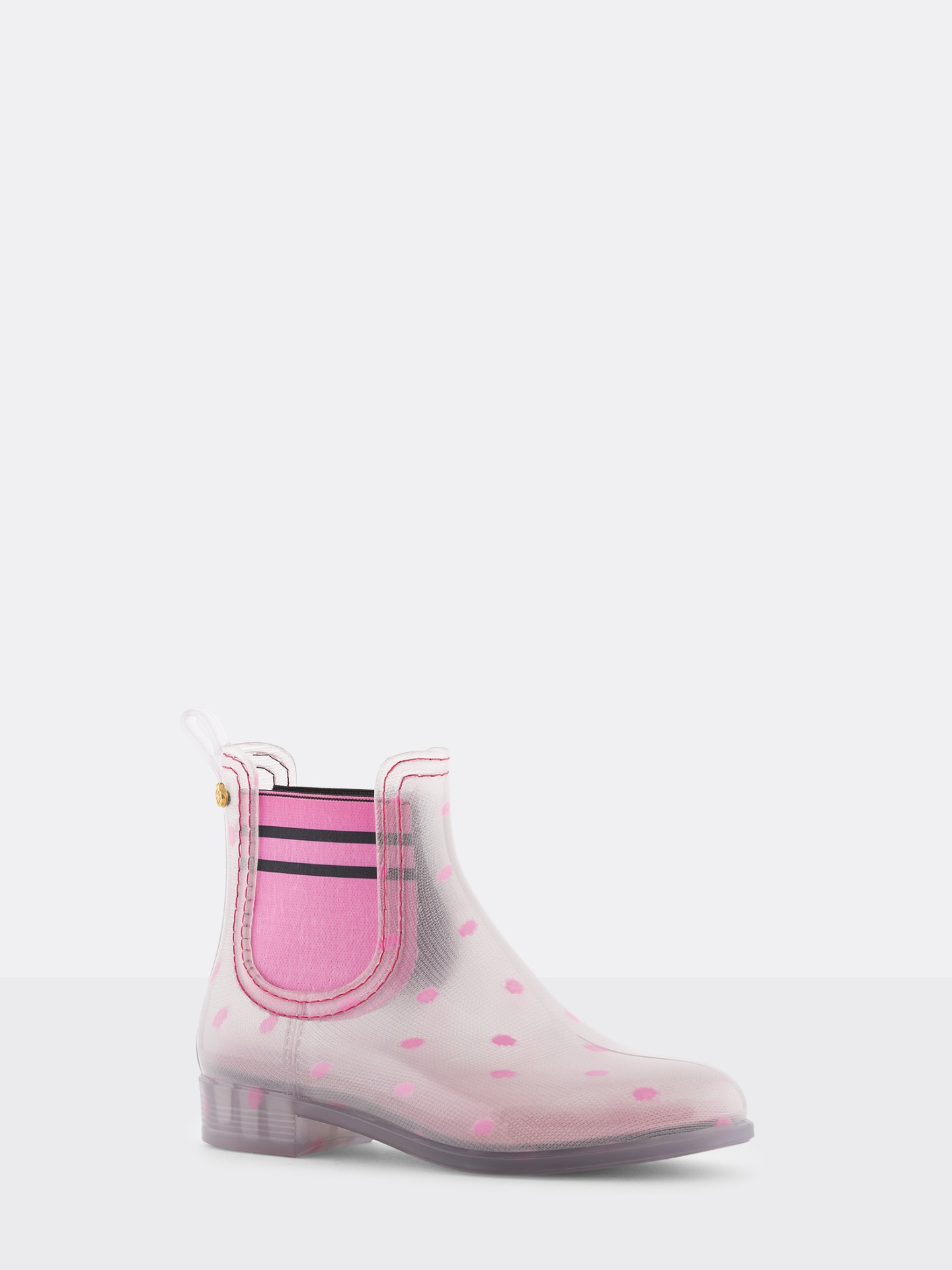 Liz Transparent Pink Dots