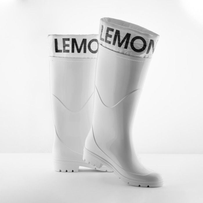 Lemon Jelly | White Wellies with Logo | Vegan Shoes CLARE 05 - 10015850