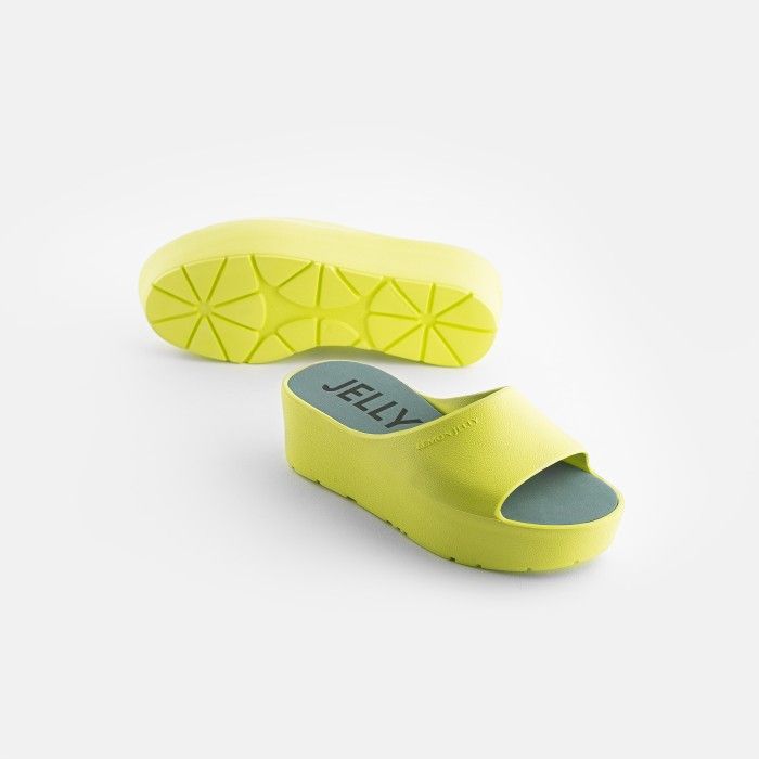 Lemon Jelly | Vegan Women Lime Platform Slides SUNNY 13