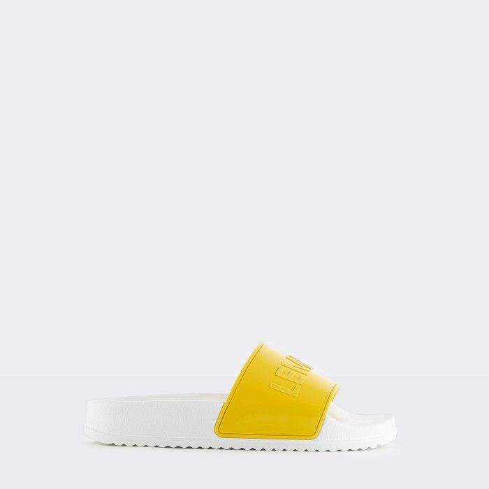 Lemon Jelly | Vegan Women Yellow/White Slides OPAL 03