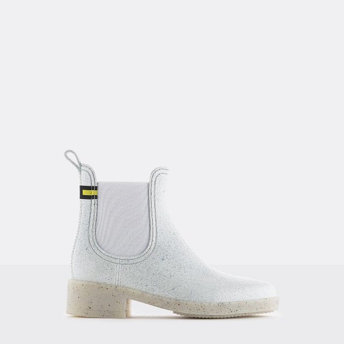 Lemon Jelly | White Recycled Woman Ankle Boots with Heel LINDSEY 01