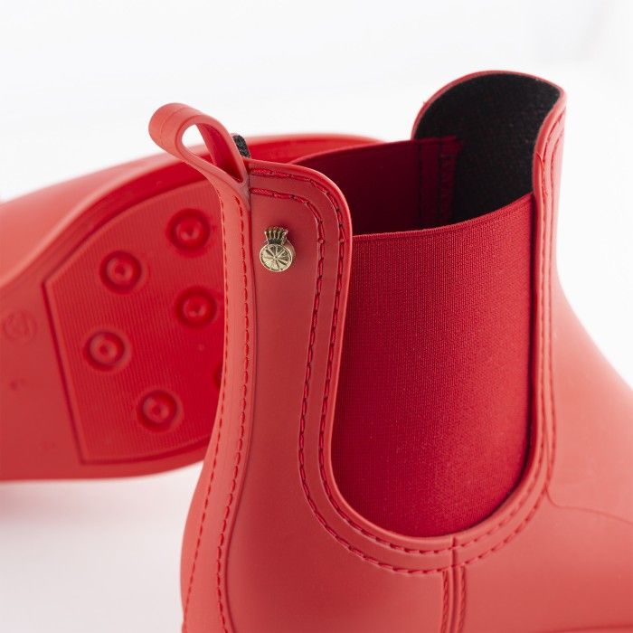 Lemon Jelly | Matte Red Chelsea Boots | Vegan Shoes SPLASH 17 - 10016671