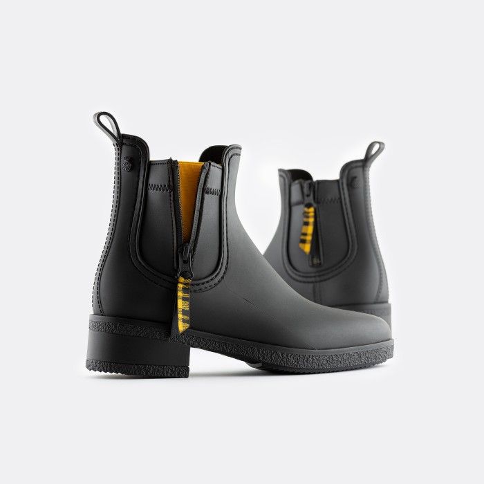 Lemon Jelly Vegan Waterproof Black Ankle Boots DERICA 01 - 10017237