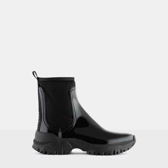 Lemon Jelly Vegan Sporty Black Ankle Boots w/ Neoprene CHERYL 01 - 10017245