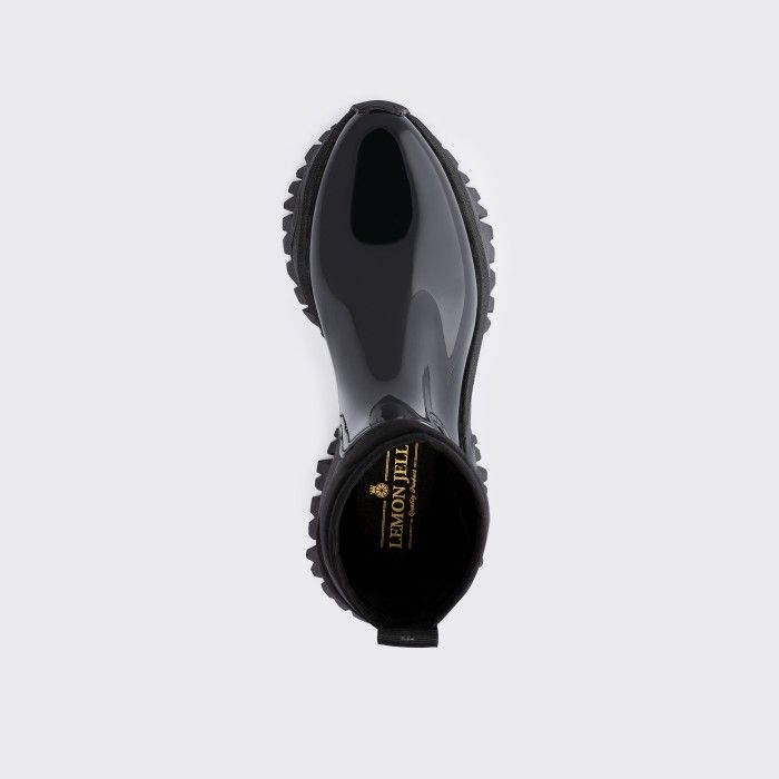 Lemon Jelly Vegan Sporty Black Ankle Boots w/ Neoprene CHERYL 01 - 10017245