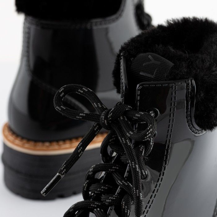 Lemon Jelly Vegan Black Low Boots with Synthetic Fur OLETA 01 - 10017249
