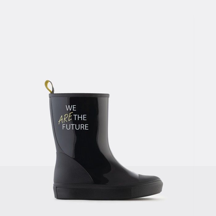 Lemon Jelly Vegan Black Mid-Calf Rain Boots for Girl FANNIA 01 - 10017291