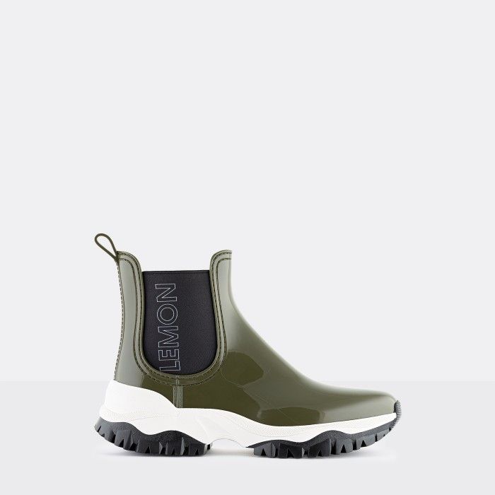 Vegan Military Green Ankle Boots