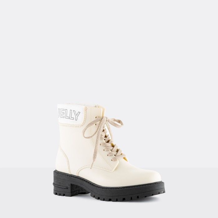 Lemon Jelly | Botas Militares Femininas Beges Vegan RITTA 06 - 10017435