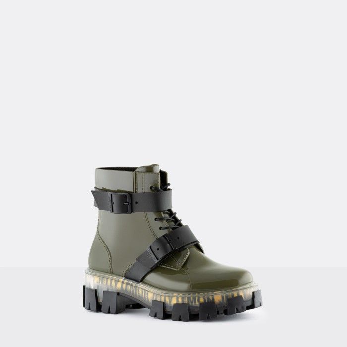 Lemon Jelly Women's Urban Vegan Military Green Low Boots ZELMA 03 - 10017456