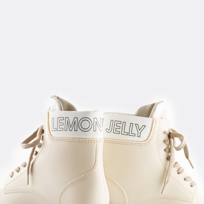 Lemon Jelly | Botas Militares Femininas Beges Vegan RITTA 06 - 10017435