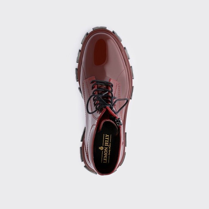 Lemon Jelly | Botas Cano Curto Borgonha com Fecho Vegan RAINA 04 - 10017459