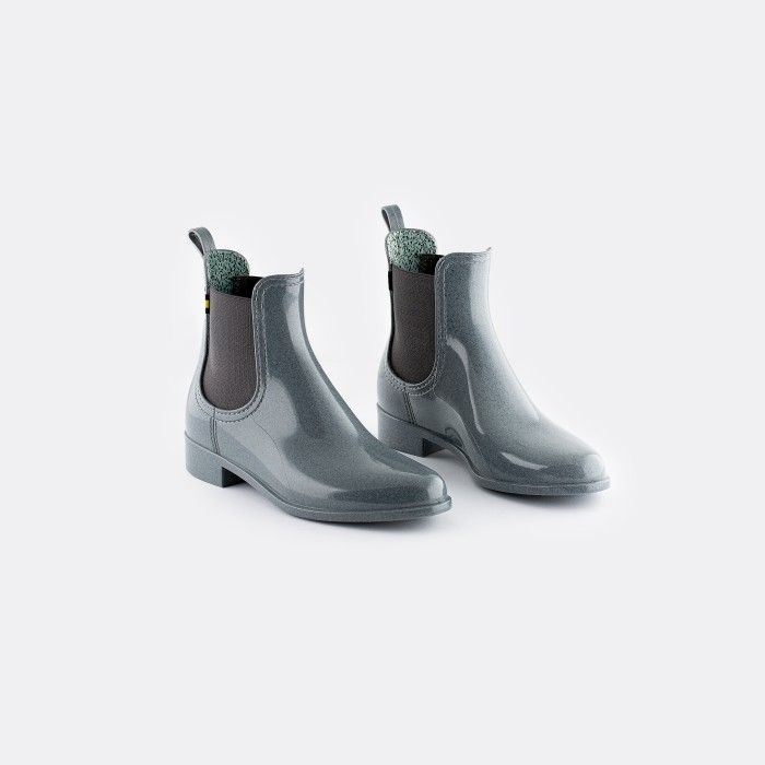 Lemon Jelly Vegan Recycled Grey Ankle Boots BRISA 06