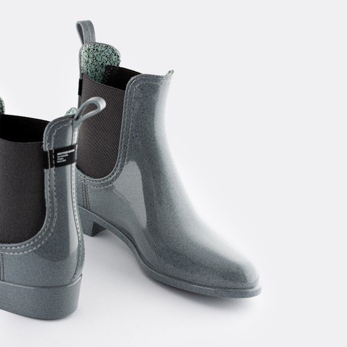 Lemon Jelly Vegan Recycled Grey Ankle Boots BRISA 06