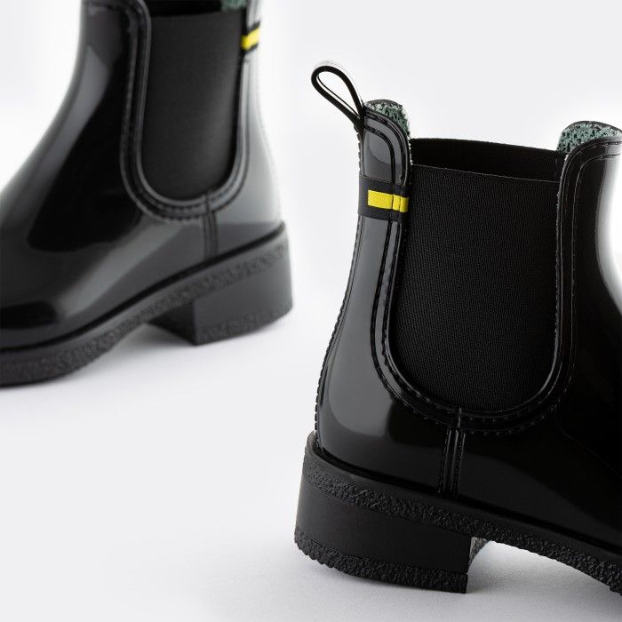 Lemon Jelly Vegan Recycled Black Ankle Boots LINDSEY 06