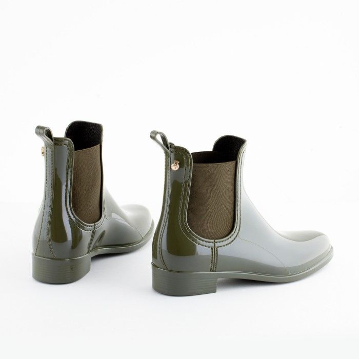 Lemon Jelly Women Vegan Military Green Rain Ankle Boots COMFY 42