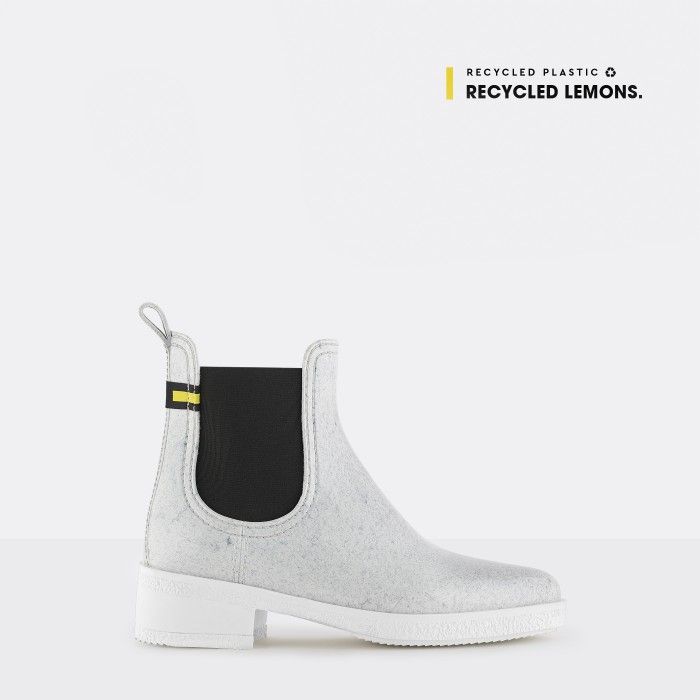 Lemon Jelly | White Recycled Ankle Boots with Heel LINDSEY 03 - 10015733