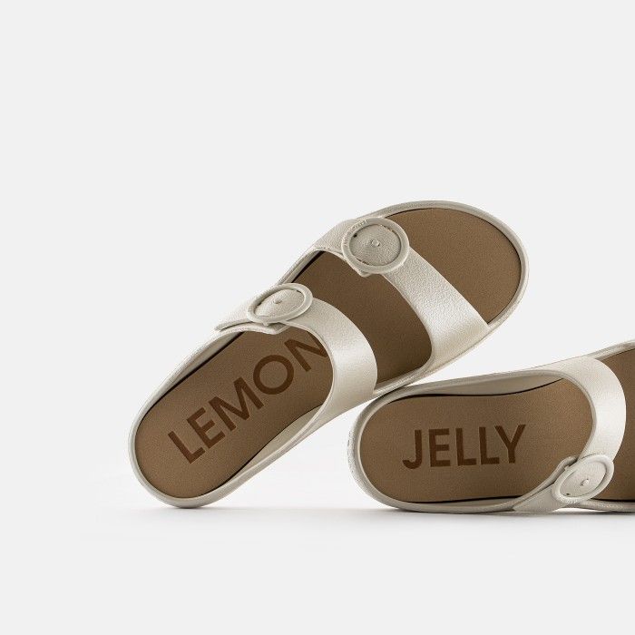 Lemon Jelly Chinelos de Plataforma Dourados GAIA 06 | PV 2022 - 10018271