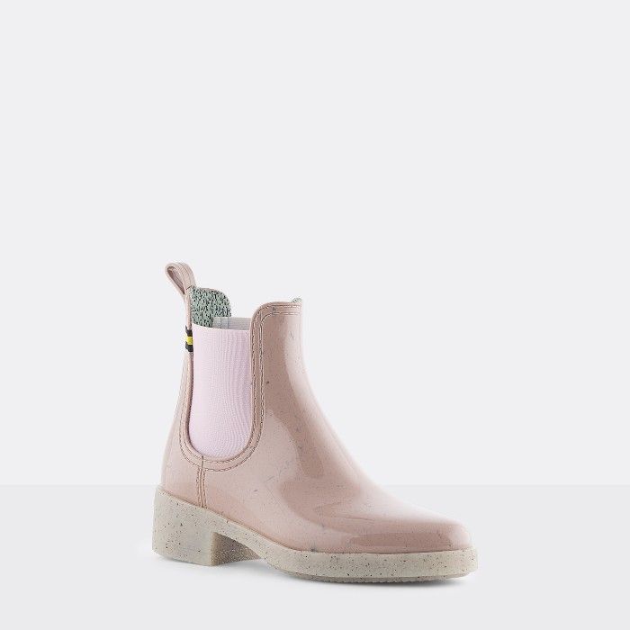 Lemon Jelly | Pink Recycled Woman Ankle Boots w/ Heel LINDSEY 03