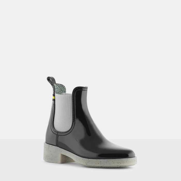 Lemon Jelly | Black Recycled Woman Ankle Boots with Heel LINDSEY 02