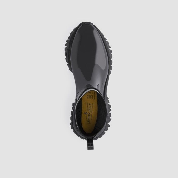 Lemon Jelly Sporty Black Ankle Boot w/ Pattern Elastic ELLIOT 01