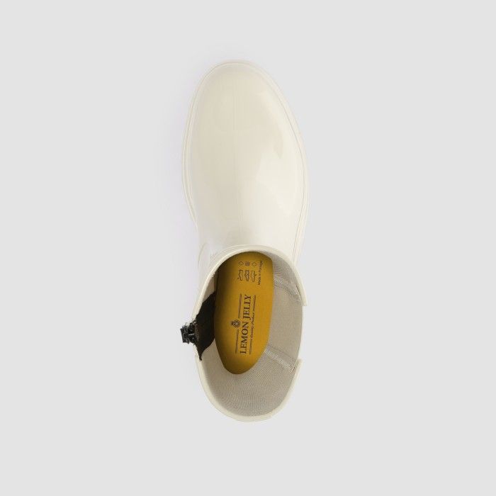 Lemon Jelly Super Light White Mid Calf Boots for Woman GUTA 02