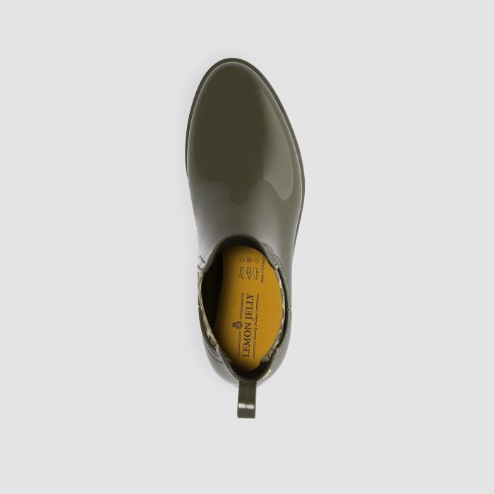 Lemon Jelly Military Green Ankle Boots w/ Pattern Elastic MERI 02 - 10019594