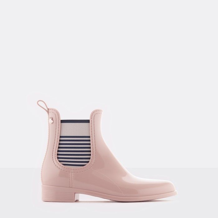 Lemon Jelly Pink Chelsea Ankle Boots w/ Pattern Elastic OCEANA 03