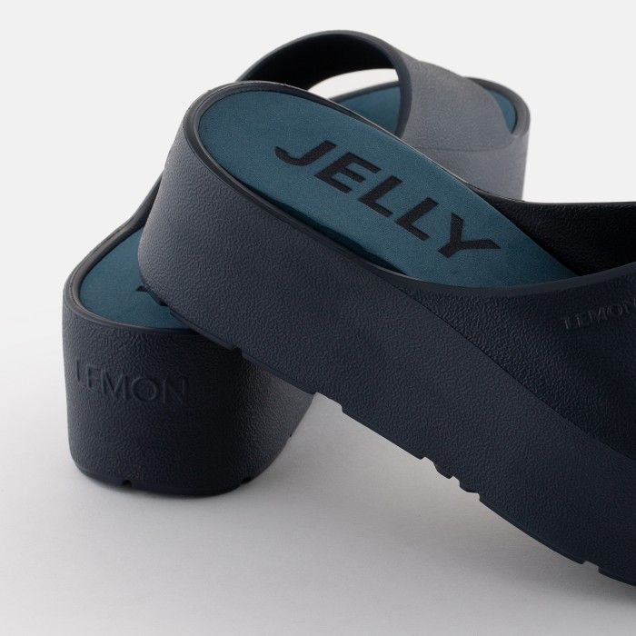 Lemon Jelly Women Slides | Navy Blue Platform Slides SUNNY 30 - 10019624