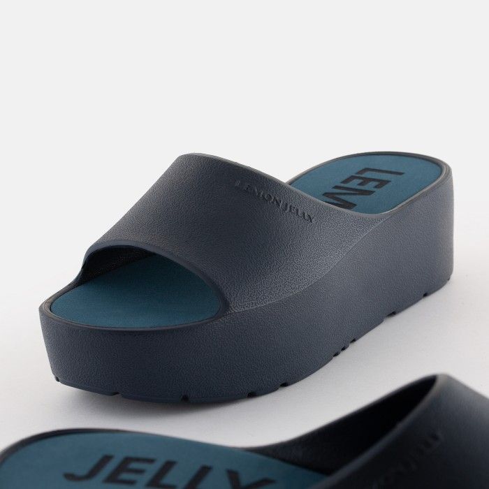 Lemon Jelly Women Slides | Navy Blue Platform Slides SUNNY 30 - 10019624