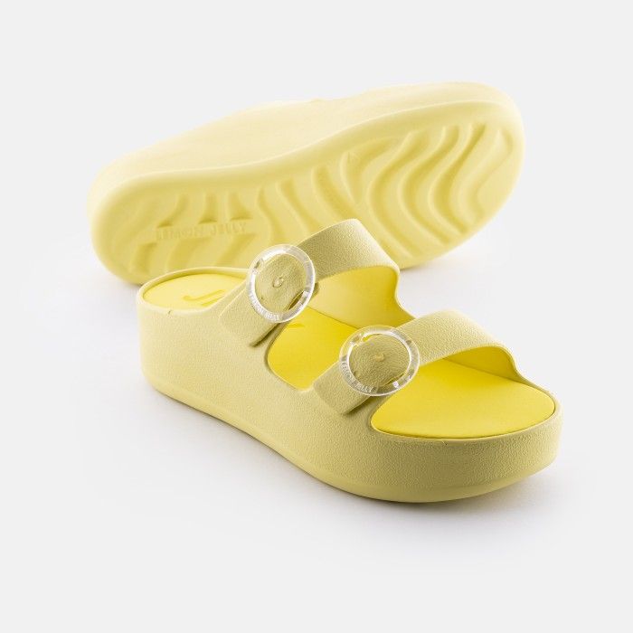 Lemon Jelly Vegan Yellow Platform Slides GAIA 11 | New Collection - 10019638