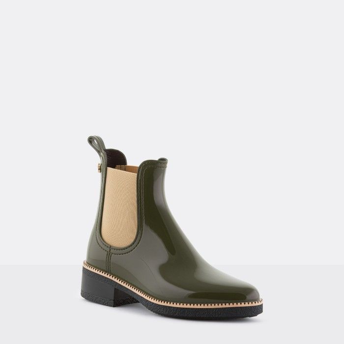 Lemon Jelly | Vegan Military Green Ankle Boots w/ Heel JULES 02 - 10020274