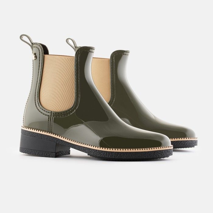 Botim com Salto Verde Militar Vegan JULES 02 | Botins Lemon Jelly - 10020274