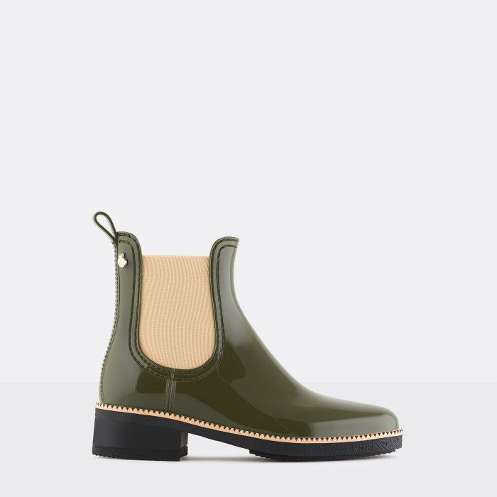 Lemon Jelly | Vegan Military Green Ankle Boots w/ Heel JULES 02 - 10020274