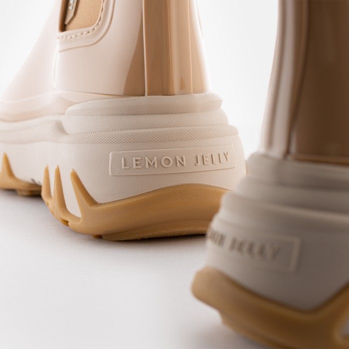 Lemon Jelly Women Boots | Vegan Beige Sporty Boots THORA 04 - 10020196