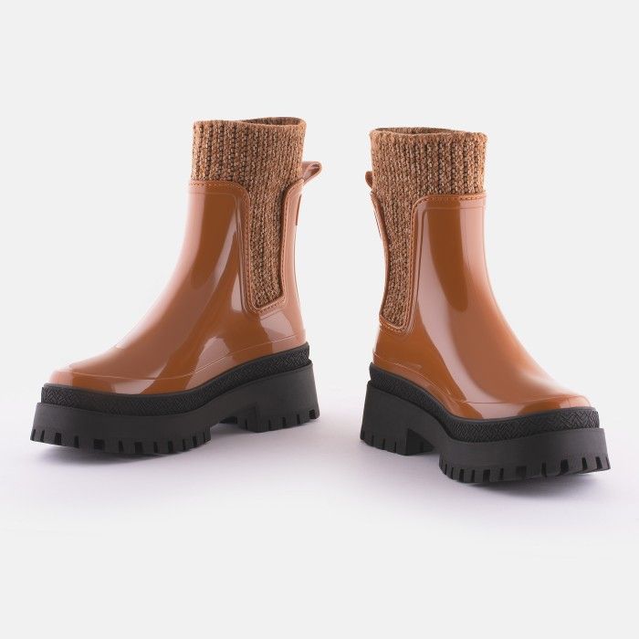 Lemon Jelly Women Boots | Vegan Brown Chunky Boots EMELY 03 - 10020171