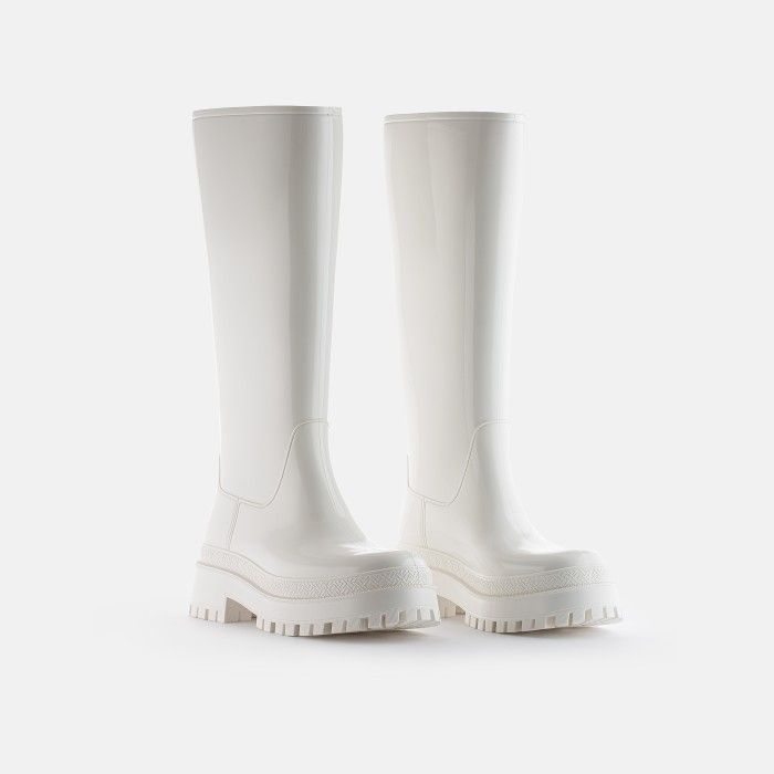 Lemon Jelly Women Boots | Vegan White Knee High Boots ARTEMIS 02 - 10020272