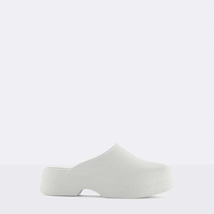 Lemon Jelly Women Slides | Vegan White Mule Shoes MAGNÓLIA 02 - 10020824
