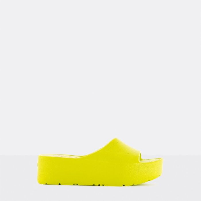 Lemon Jelly Women Slides | Vegan Yellow Platform Slides SUNNY 32 - 10020761