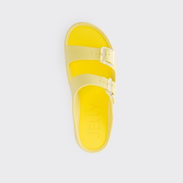 Lemon Jelly | Vegan Yellow Double Buckle Sandals FÉNIX 07 - 10020915