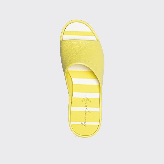 Lemon Jelly Vegan Women Slides | Yellow Platform Slides SOLIS 03 - 10019627