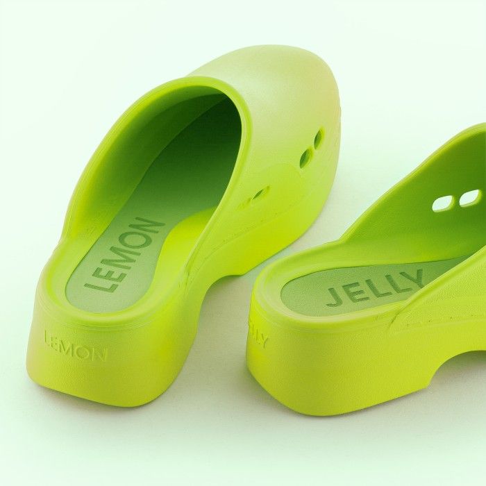 Lemon Jelly Women Slides | Vegan Green Mules MAGNÓLIA 04 - 10020826